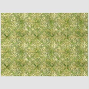Celtic Irish Green and Gold Ornate Pattern 4 Tissue Paper
