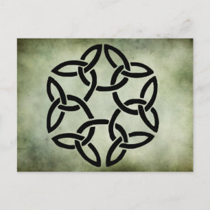 celtic irish sacred symbols postcard