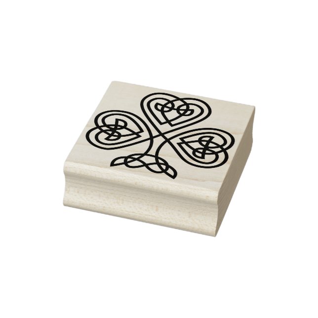 celtic irish shamrock art stamp (Stamp)