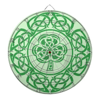 Celtic Irish Shamrock Shield Traditional Irish Dartboard