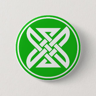 Celtic Knot 1 Green 2 Inch Round Button