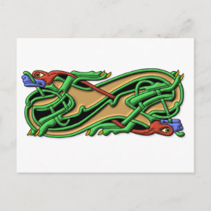 Celtic Knot 2 dogs – colours Postcard
