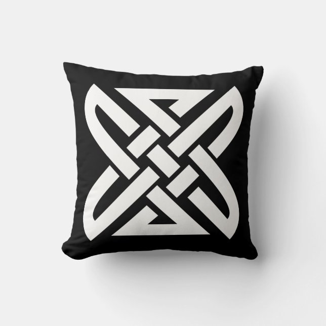 Celtic Knot 4-point Throw Pillow (Front)