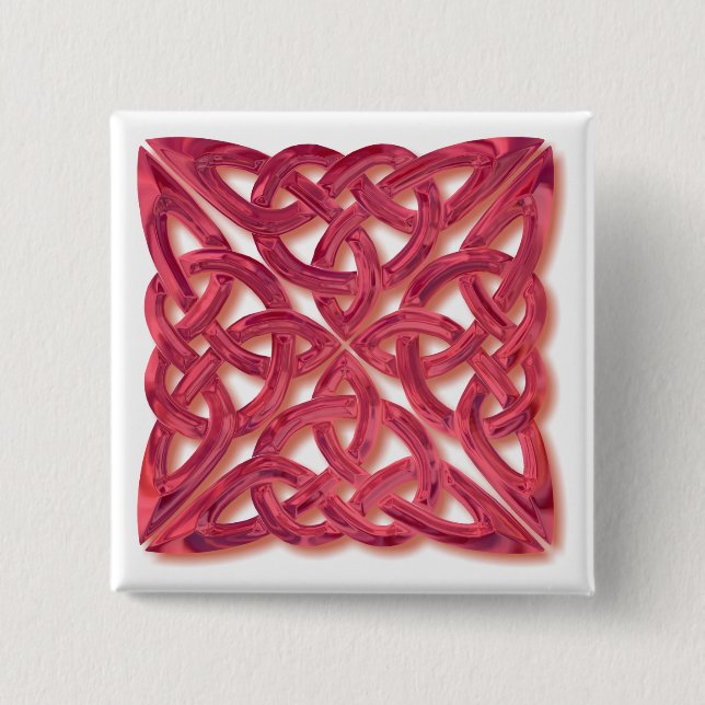 Celtic Knot 4-square glass 2 Inch Square Button (Front)