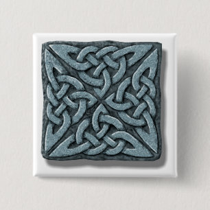 Celtic Knot 4-square Stone 2 Inch Square Button