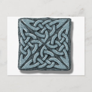 Celtic Knot 4-square Stone Postcard