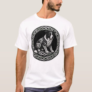 Celtic Knot Border Collie Dog Art T-Shirt