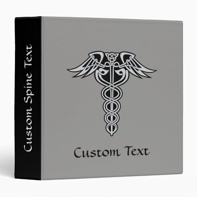 Celtic Knot Caduceus Binder (Front/Spine)