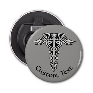 Celtic Knot Caduceus Bottle Opener