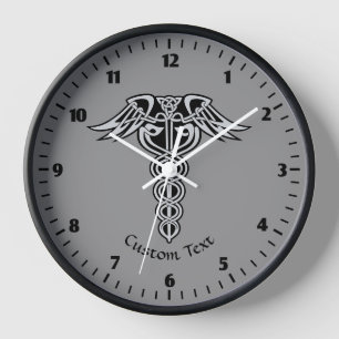 Celtic Knot Caduceus Clock