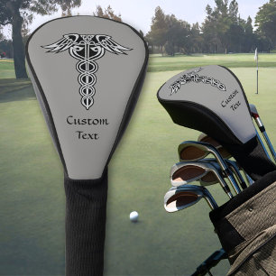 Celtic Knot Caduceus Golf Head Cover
