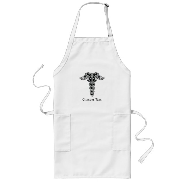 Celtic Knot Caduceus Long Apron (Front)