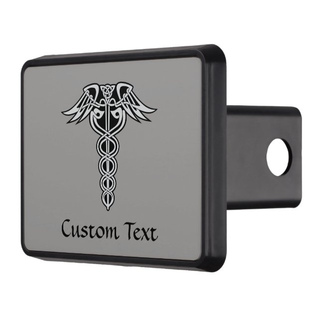 Celtic Knot Caduceus Trailer Hitch Cover (Left)