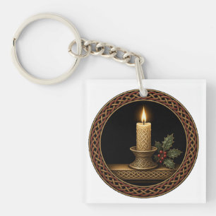 Celtic Knot Christmas Candle Windowsill Keychain