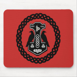 Celtic Knot Circle Thor's Hammer Mouse Pad