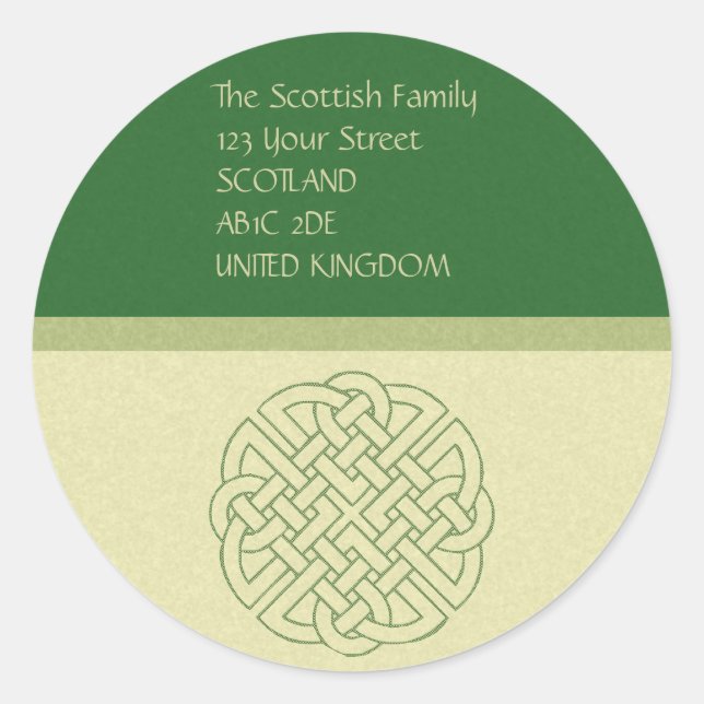 Celtic Knot Classic Round Sticker (Front)