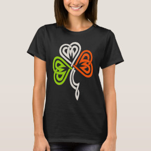 Celtic Knot Clover Irish Flag Colors for St Patric T-Shirt