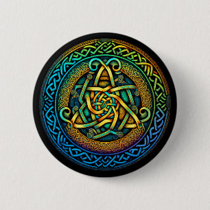 Celtic Knot Colourful Knotwork 2 Inch Round Button