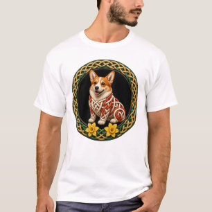 Celtic Knot Corgi Dog Art T-Shirt