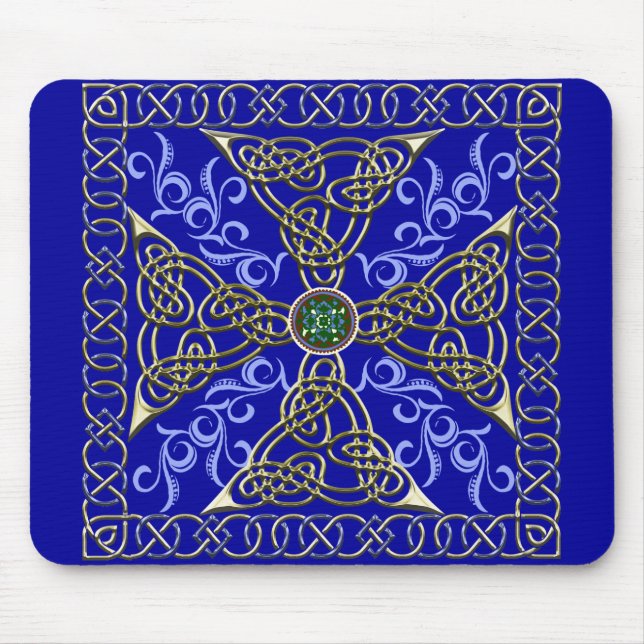 Celtic Knot Cross Mousepad (Front)