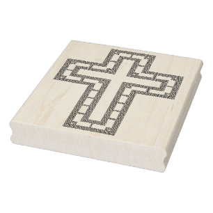Celtic knot cross pattern art stamp
