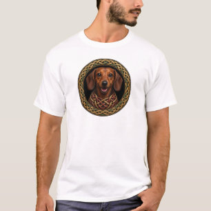 Celtic Knot Dachshund Dog Art T-Shirt