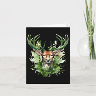Celtic Knot Deer Irish Elk Green St. Patrick's Day Card