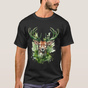 Celtic Knot Deer Irish Elk Green St. Patrick's Day T-Shirt