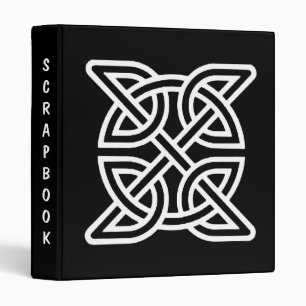 Celtic Knot Design Black Scrapbook Binder