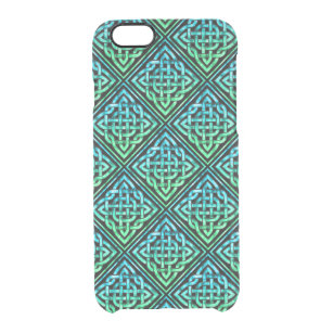 Celtic Knot - Diamond Blue Green Clear iPhone 6/6S Case