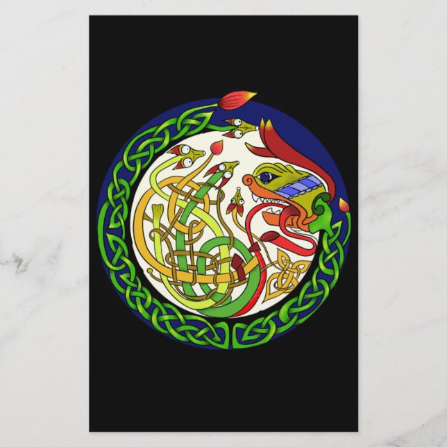 Celtic Knot Dragon Mandala (Front)