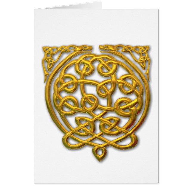 Celtic Knot Dragons – Gold (Front)