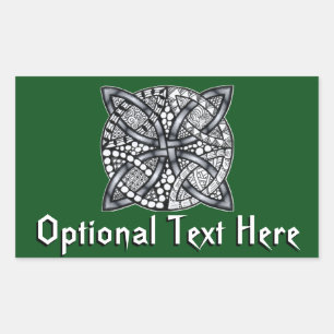 Celtic Knot Drawing With Custom Text Sticker