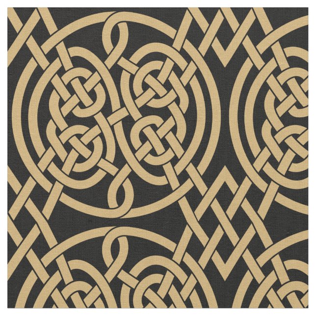 Celtic Knot "Durrow" Pattern Fabric (Close Up)