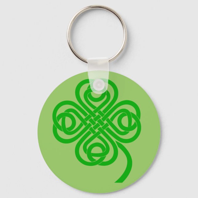 Celtic Knot four leaf clover Keychain (Front)