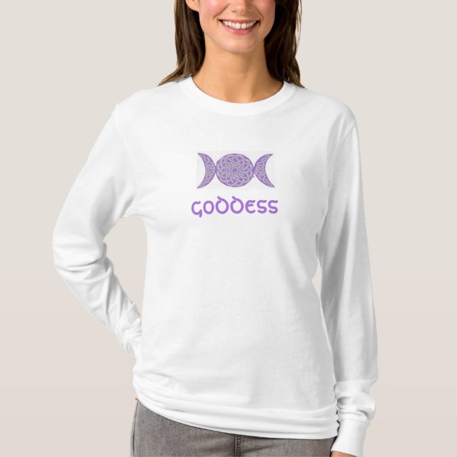 Celtic knot goddess shirt (lavender) (Front)