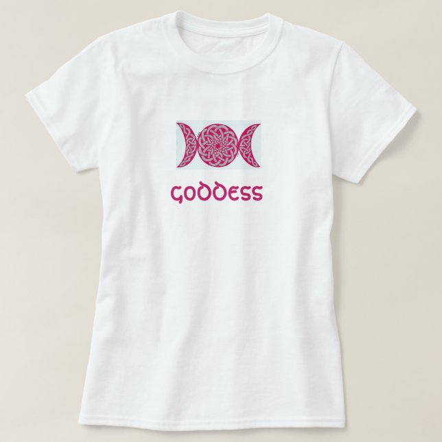 Celtic knot goddess shirt (pink) (Design Front)