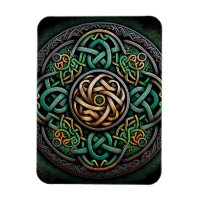 Celtic Knot Green Gold Knotwork