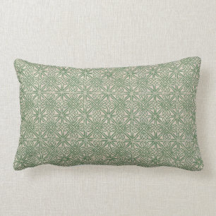 Celtic Knot Green Pattern Lumbar Pillow