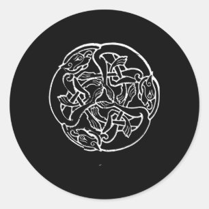 Celtic Knot Hound Shirt Celtic Dog Tattoo Classic Round Sticker