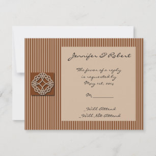 Celtic Knot in Cream and Rust Response Card