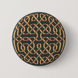 Celtic Knot in Gold 2 Inch Round Button