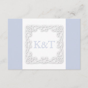 Celtic Knot Initials - RSVP - light blue Card