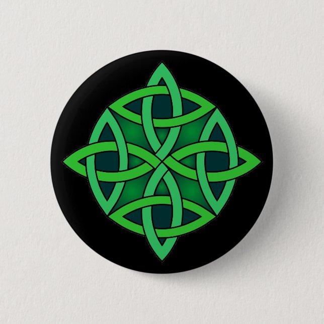 celtic knot ireland ancient symbol pagan irish gre 2 inch round button (Front)