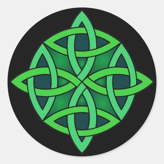 celtic knot ireland ancient symbol pagan irish gre classic round sticker (Front)