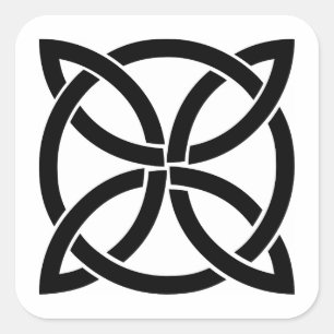 celtic knot ireland ancient symbol pagan square sticker