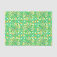 Celtic Knot Irish Braid Pattern Green Yellow