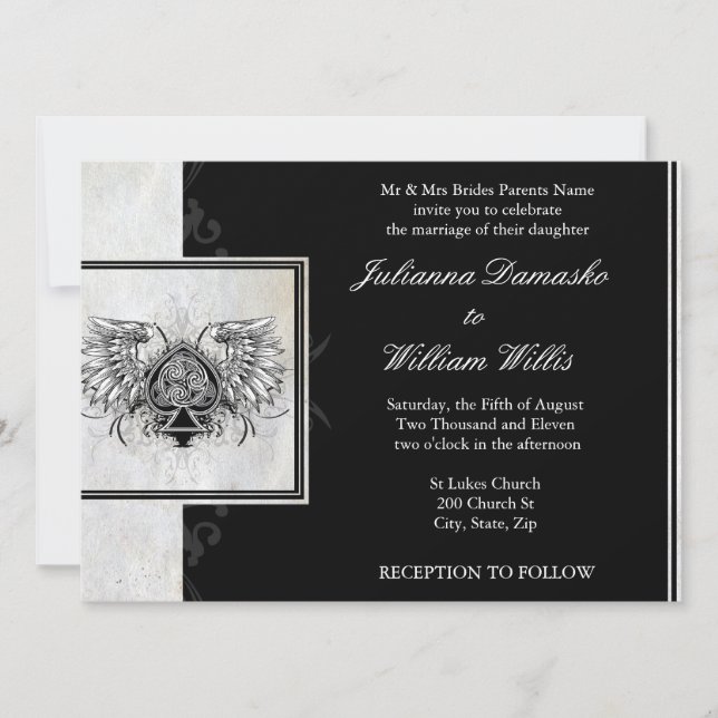 Celtic Knot Irish Gaelic Wedding Invitation (Front)