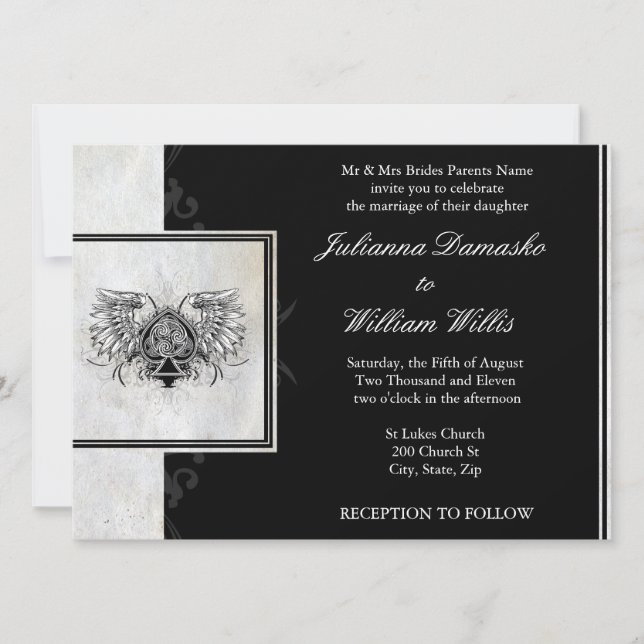 Celtic Knot Irish Gaelic Wedding Invitation (Front)