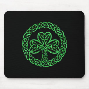 Celtic Knot Irish Shamrock 3-leaf Clover St Pats D Mouse Pad